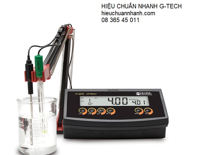 Hiệu chuẩn máy đo pH/ pH Meter HANNA HI2210- Dv hiệu chuẩn nhanh