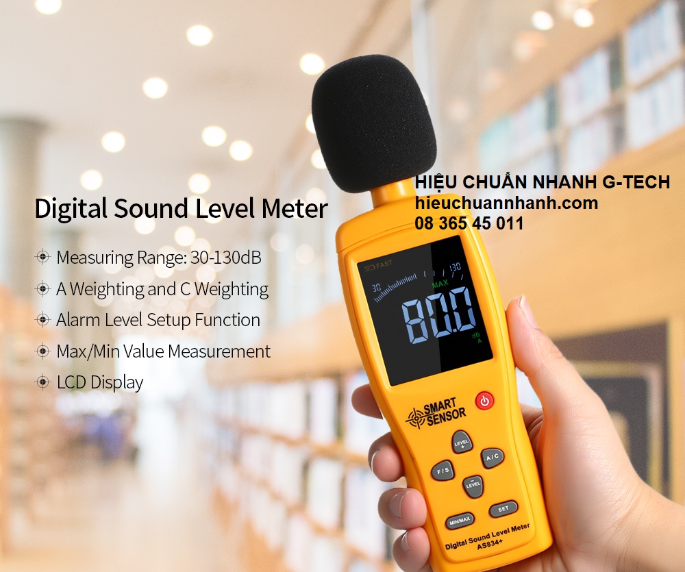 Hiệu chuẩn thiết bị đo độ ồn/ Digital sound level meter EH1483923- Hiệu chuẩn nhanh