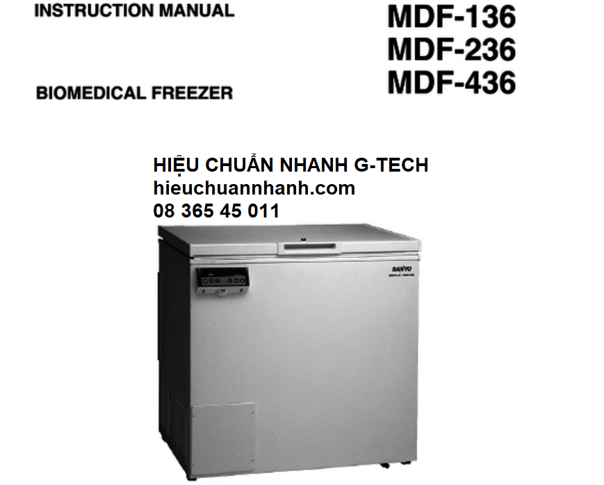 Hiệu chuẩn tủ đông sâu SANYO MDF-136/ MDF-236/ MDF-436- Biomedical Freezer