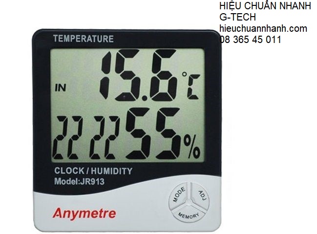 Hiệu chuẩn thiết bị đo nhiệt ẩm phòng/ Temperature And Humidity ANYMETRE JR913- Hiệu chuẩn nhanh
