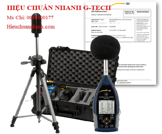 Hiệu chuẩn máy đo độ ồn PCE 430-EKIT.Hiệu chuẩn nhanh G-tech
