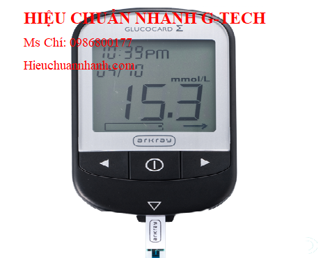 Hiệu chuẩn máy đo đường huyết Glucocard Arkray GT-1070 (10–600mg/dl).Hiệu chuẩn nhanh G-tech