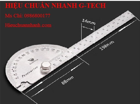 Hiệu chuẩn thước đo góc INSIZE 4797-150 (10-170°, 150x300mm).Hiệu chuẩn nhanh G-tech