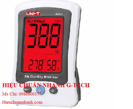  Hiệu chuẩn máy đo nồng độ bụi PM2.5 UNI-T A25D (0~500μg/m³).Hiệu chuẩn nhanh G-tech
