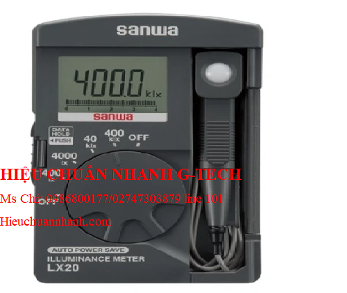 Hiệu chuẩn máy đo cường độ ánh sáng Sanwa LX2 (400k Lux).Hiệu chuẩn nhanh G-tech