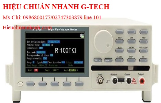 Hiệu chuẩn máy đo điện trở cách điện Hopetech HT3530 (1~1000V, 1Ω-9.9PΩ, 2mA~10fA).Hiệu chuẩn nhanh G-tech