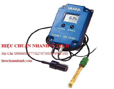 Hiệu chuẩn  máy đo PH/EC/TDS/Nhiệt độ HANNA HI991405-02 (0.1pH, 0.01mS/cm, 0.01g/L(ppm), 0.1°C). Hiệu chuẩn nhanh G-tech