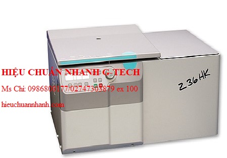 Hiệu chuẩn máy ly tâm lạnh điện tử tốc độ cao HERMLE Z36HK (6x250ml; 30000 v/p). Hiệu chuẩn nhanh G-tech