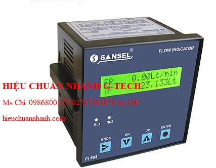 Hiệu chuẩn đồng hồ đo lưu lượng Sansel FI 593 (±0.1%FS tại 25ºC). Hiệu chuẩn nhanh G-tech