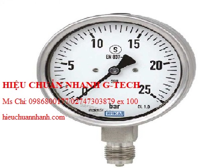 Hiệu chuẩn đồng hồ đo áp suất WIKA 232.50 (2.5 Bar (Psi), dial 63, lower mount). Hiệu chuẩn nhanh G-tech