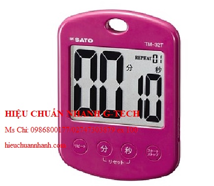 Hiệu chuẩn đồng hồ bấm giờ có lặp lại skSATO TM-32T (P) Pink (10 giây~99 phút 59 giây). Hiệu chuẩn nhanh G-tech