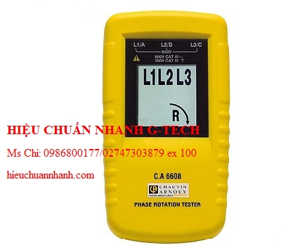Hiệu chuẩn thiết bị kiểm tra chỉ thị pha Chauvin Arnoux C.A 6608 (40 - 850 VAC). Hiệu chuẩn nhanh G-tech Hiệu chuẩn thiết bị kiểm tra chỉ thị pha Chauvin Arnoux C.A 6608 (40 - 850 VAC). Hiệu chuẩn nhanh G-tech