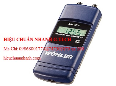 Hiệu chuẩn máy đo áp suất Wöhler DM 200 (±2 bar / ±2.000 hPa; -20~99 °C; 1.5m vòi Pa). Hiệu chuẩn nhanh G-tech