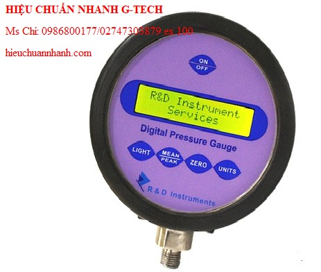 Hiệu chuẩn  đồng hồ đo áp suất hiển thị số R&D Instrument DPG - 1000 (0~1000 bar; 0.1%). Hiệu chuẩn nhanh G-tech