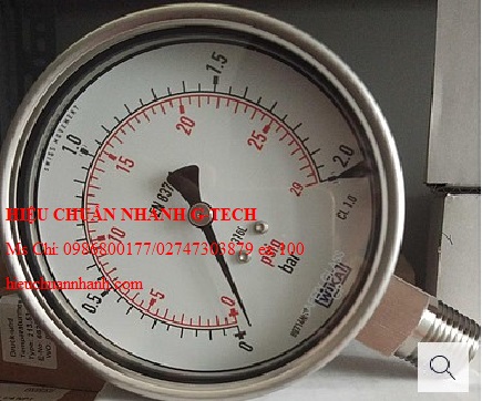  Hiệu chuẩn đồng hồ đo áp suất WIKA 232.50.100 (2 Bar(Psi),dial 100,chân đứng). Hiệu chuẩn nhanh G-tech