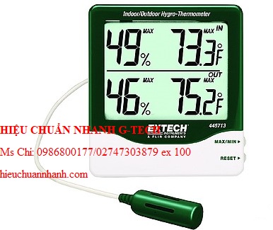 Hiệu chuẩn máy đo nhiệt độ, độ ẩm Extech 445713 (trong nhà và ngoài trời). Hiệu chuẩn nhanh G-tech