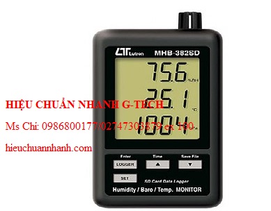 Hiệu chuẩn máy đo áp suất, nhiệt độ, độ ẩm LUTRON MHB-382SD. Hiệu chuẩn nhanh G-tech