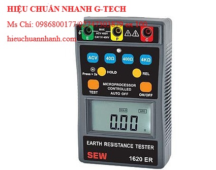 Hiệu chuẩn  máy đo điện trở đất 3 dây SEW 1620 ER (4kΩ). Hiệu chuẩn nhanh G-tech