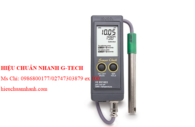 Hiệu chuẩn máy đo pH/ORP/nhiệt độ cầm tay HANNA HI991002. Hiệu chuẩn nhanh, uy tín, chất lượng tại Quảng Ngãi