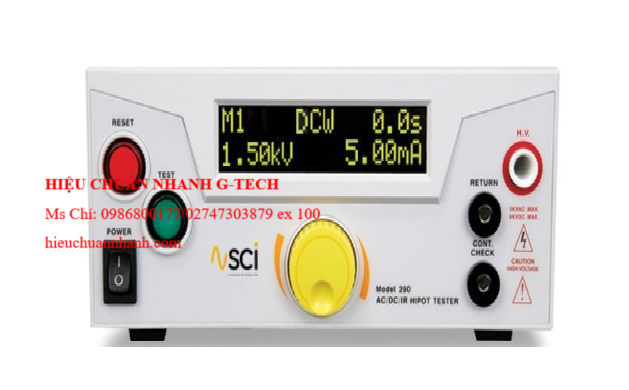 Hiệu chuẩn thiết bị kiểm tra an toàn điện DC SCI 294 (6kV; 5mA). Hiệu chuẩn nhanh, uy tín, chất lượng tại Vũng Tàu