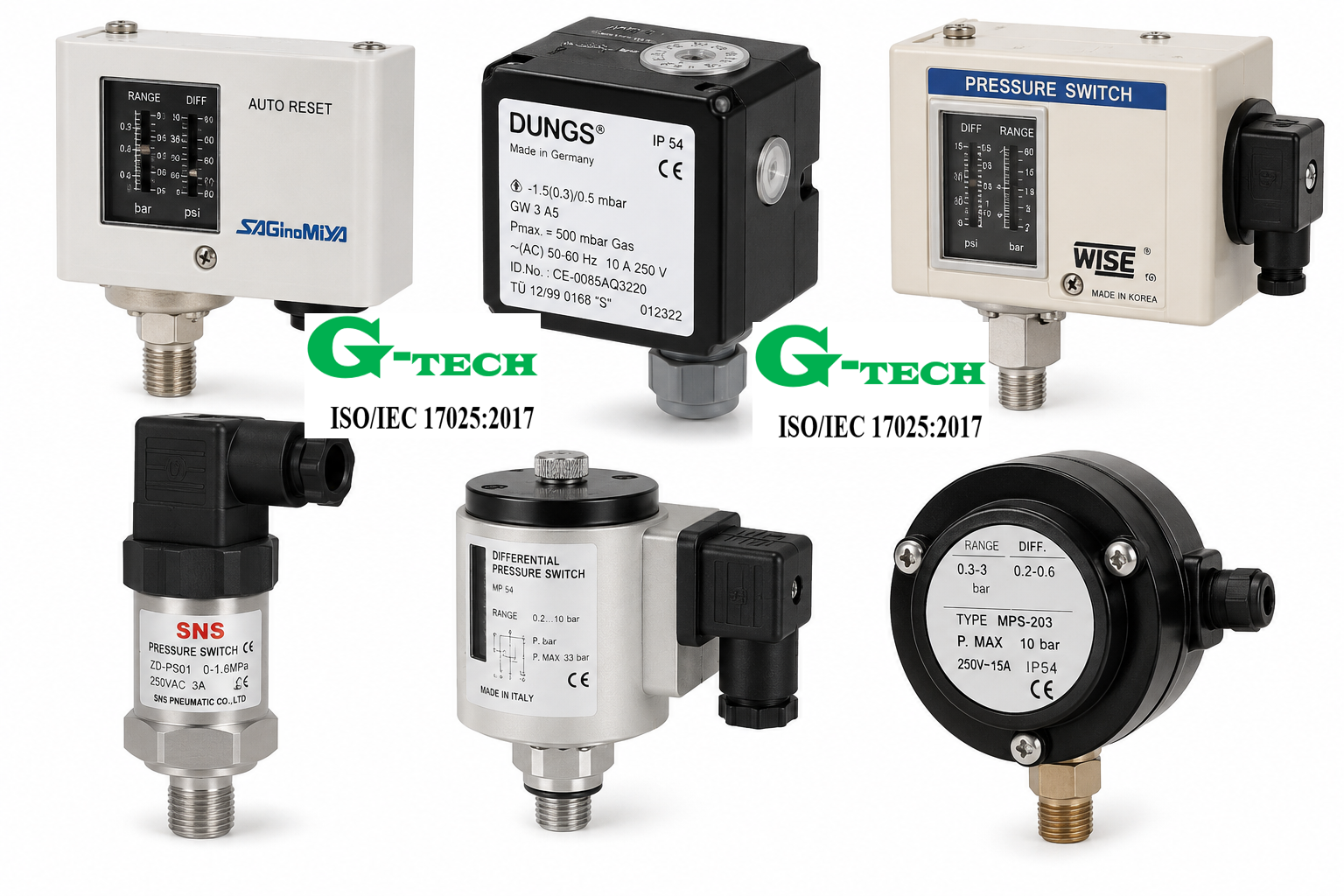 Hiệu chuẩn Thiết bị đặt mức áp suất (Pressure Switch). Dịch vụ hiệu chuẩn nhanh G-tech