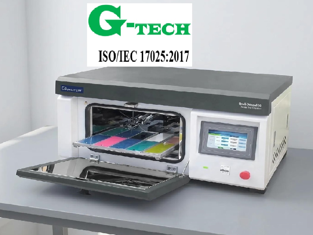 Hiệu chuẩn máy thử độ bền màu ánh sáng và thời tiết (Colourfastness to Light & Weathering Tester).
