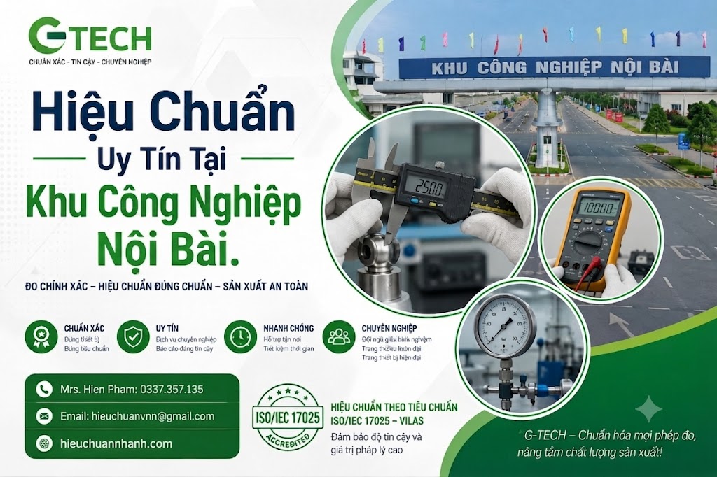 Hiệu Chuẩn Uy Tín Tại Khu Công Nghiệp Nội Bài – G-Tech.