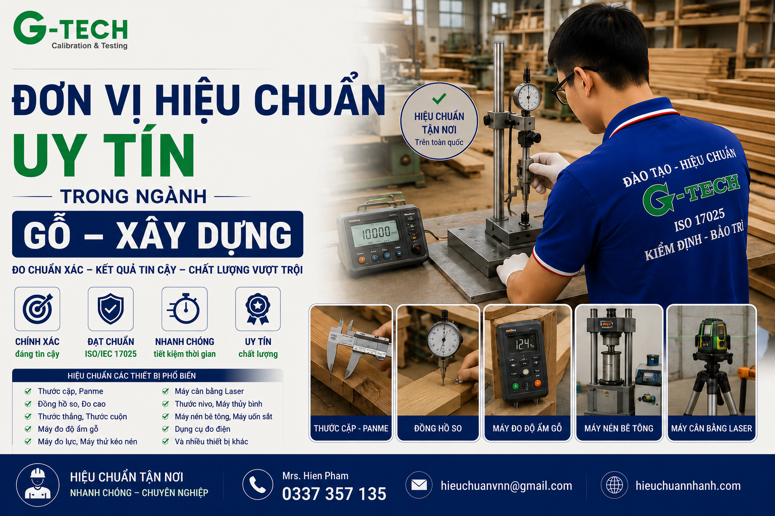 Hiệu Chuẩn Uy Tín Trong Ngành Gỗ Và Xây Dựng Tại Quảng Ninh.