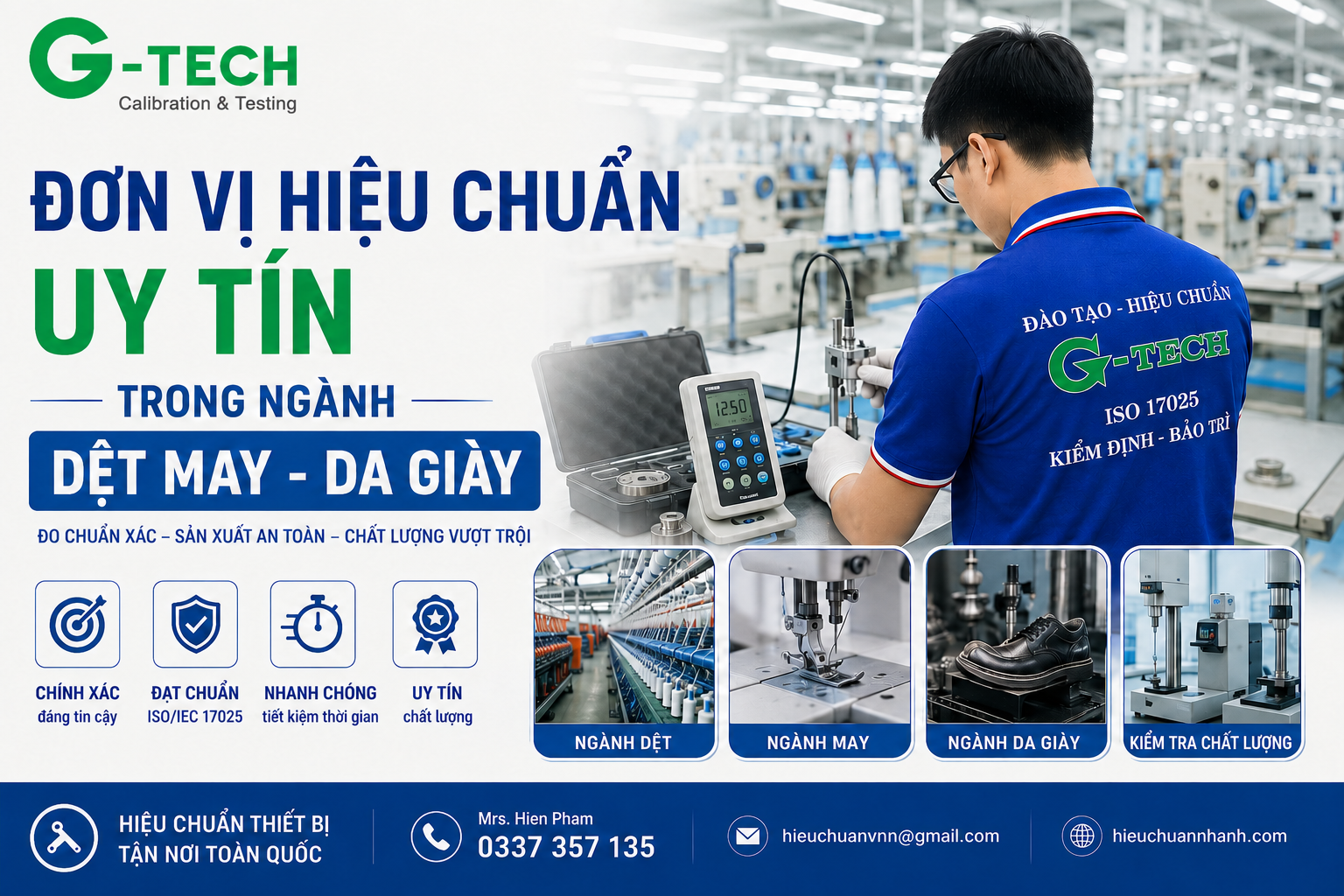 Hiệu Chuẩn Uy Tín Trong Ngành Dệt May - Da Giày Tại Bắc Ninh.