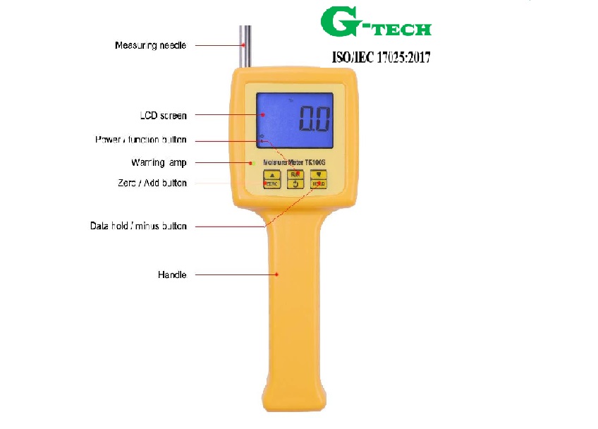 Máy đo độ ẩm Ngô, Đậu, Bột Mì, Lúa, Gạo, Sắn TK-100S.