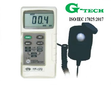 Hiệu chuẩn Thiết bị đo cường độ ánh sáng TENMARS YF-170 (20000Lux).